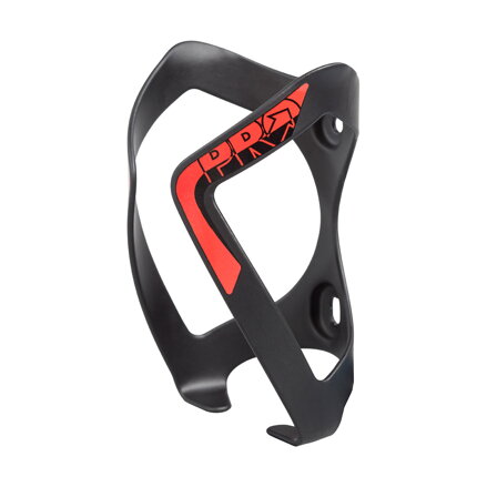Cestino portabottiglie PRO AL alluminio nero/rosso