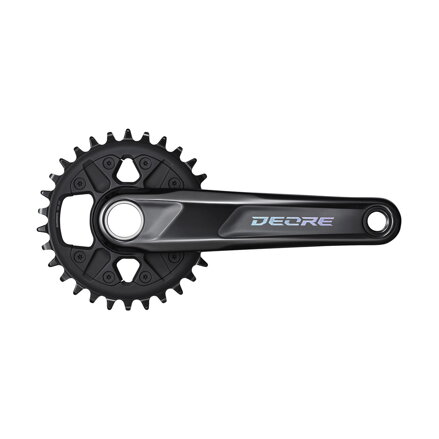 SHIMANO Medio Deore FC-M6100 170mm 30z. 12k. nero in due pezzi senza cuscinetti