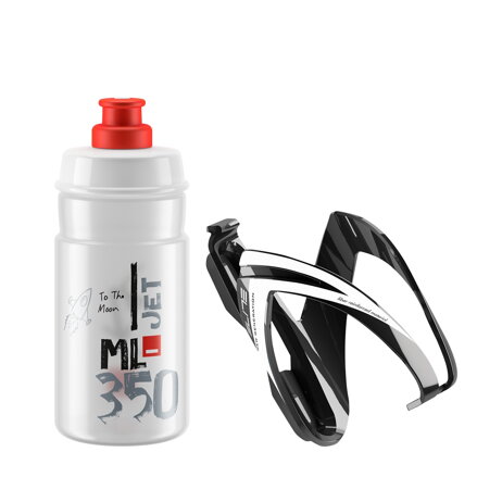 ELITE Bottiglia con set cestello CEO logo rosso, 350 ml