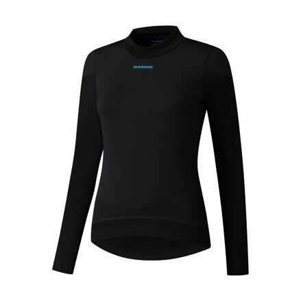 T-shirt da donna SHIMANO BEAUFORT LONG BASE LAYER nera