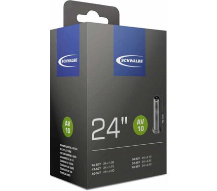 Camera d'aria SCHWALBE AV9 24x1 1/8/1.75 40mm (28/47-507/541) 130g