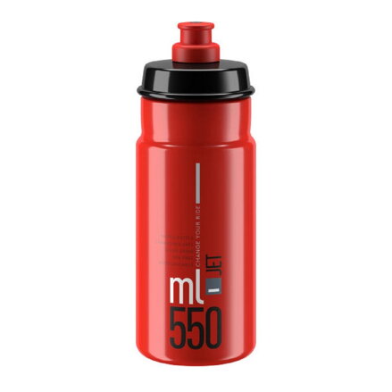 Borraccia ELITE JET 550 logo rosso grigio