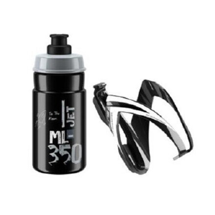 ELITE Bottiglia con set di cestelli logo CEO grigio-nero, 350 ml