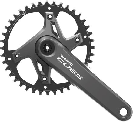 SHIMANO Stecche centrali U6000 175mm 40z. 9/10/11-k. nero in due pezzi senza cuscinetti