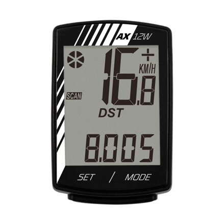 Computer da ciclismo LONGUS AX-12W 12f nero