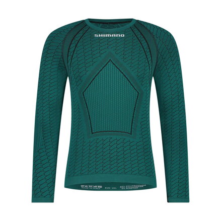 Maglia intima SHIMANO VERTEX LONG BASE LAYER verde