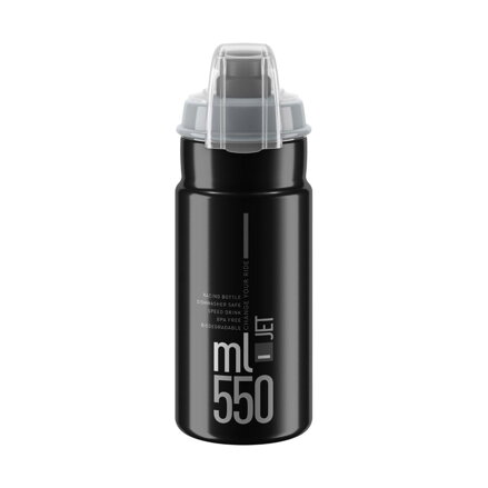 Borraccia ELITE JET PLUS 550 nera/grigia