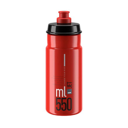 Borraccia ELITE JET 550 logo rosso grigio