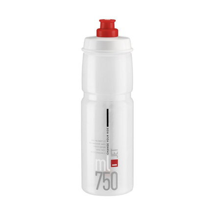 Bottiglia ELITE JET 750 logo rosso trasparente