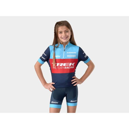 Pantaloni Bontrager Santini Trek-Segafredo XC Replica per bambini Blu