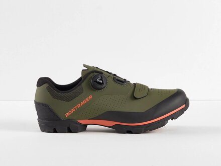 Scarpe Bontrager Foray MTB verde arancione.