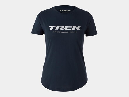 T-shirt Bontrager da donna Trek Origin Logo blu 2022
