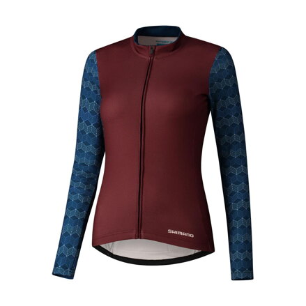 Maglia da donna KAEDE PRINTED LONG bordeaux/blu navy