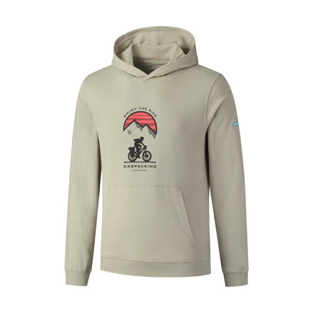 FELPA CON CAPPUCCIO SHIMANO verde/rossa