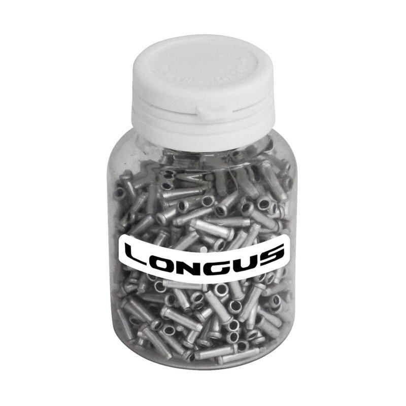 LONGUS Terminali in filo AL barattolo argento / 500 pz LONGUS Terminali in filo AL barattolo argento / 500 pz