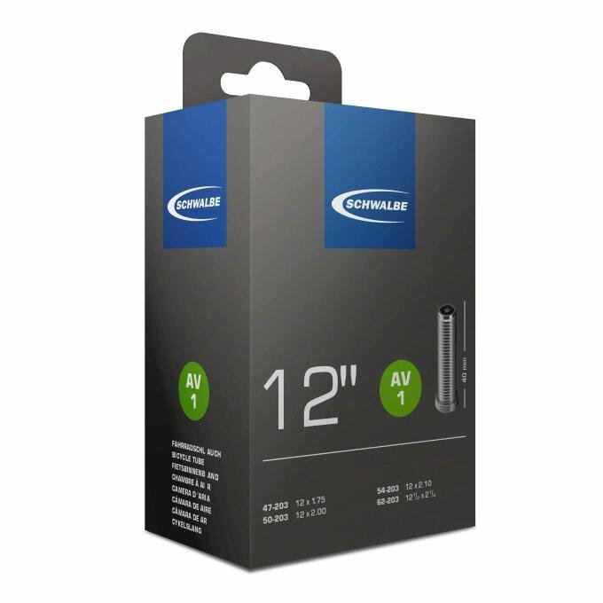 SCHWALBE Camera d'aria AV1 12x1.75/2.10 AV 40mm (47/62-203) 80g SCHWALBE Camera d'aria AV1 12x1.75/2.10 AV 40mm (47/62-203) 80g