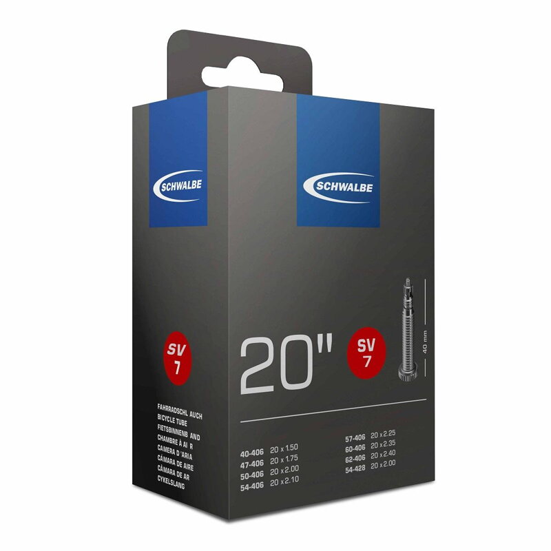 Camera d'aria SCHWALBE SV7 20 40/62-406 EK 40mm 145g