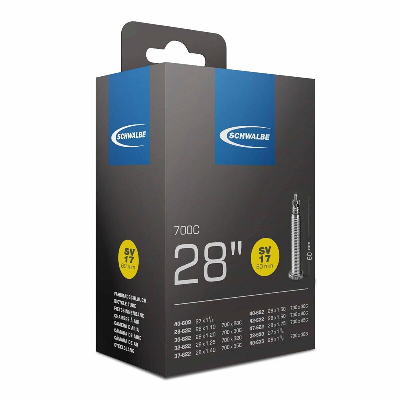 SCHWALBE Camera d'aria SV17 700x28/45C FV 60mm (28/47-622) 150g SCHWALBE Camera d'aria SV17 700x28/45C FV 60mm (28/47-622) 150g