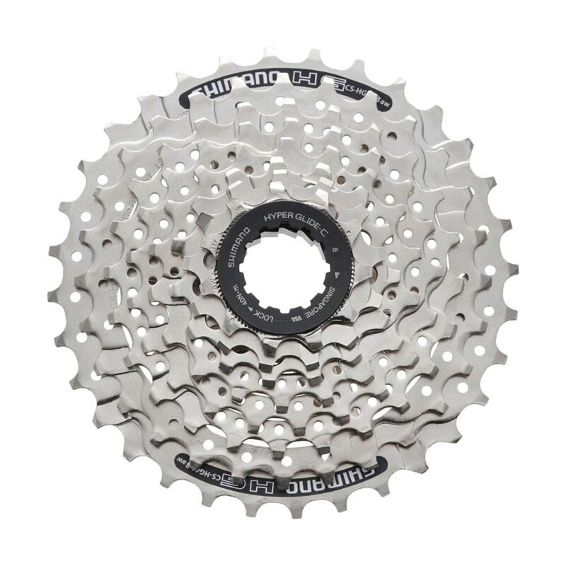 Cassetta SHIMANO CS-HG41 8 ruote 11-34z. argento Cassetta SHIMANO CS-HG41 8 ruote 11-34z. argento