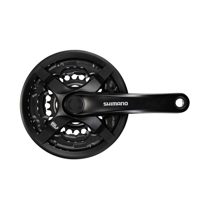 SHIMANO Centro FC-TY501 170mm 42/34/24z. 6/7/8-k. nero con coperchio quadrato SHIMANO Centro FC-TY501 170mm 42/34/24z. 6/7/8-k. nero con coperchio quadrato