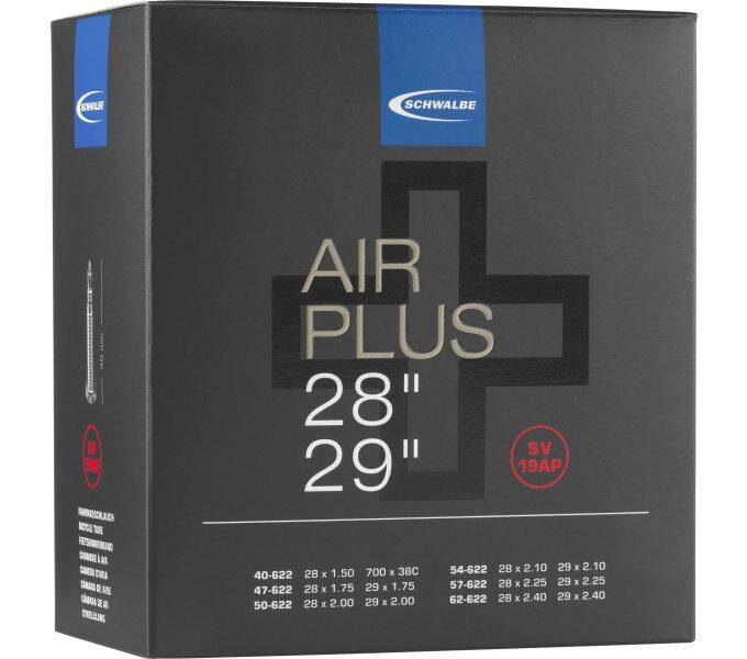 SCHWALBE Camera d'aria AIR PLUS SV19AP29x1.75/2.40 FV (40/62-622) 40mm 320g SCHWALBE Camera d'aria AIR PLUS SV19AP29x1.75/2.40 FV (40/62-622) 40mm 320g