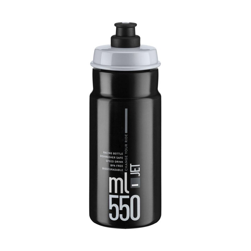 Borraccia ELITE JET 550 logo grigio nero Borraccia ELITE JET 550 logo grigio nero
