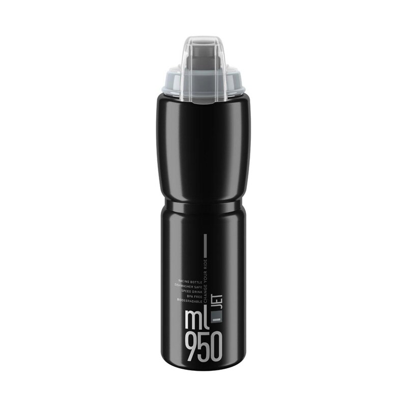 Borraccia ELITE JET PLUS 950 nera/grigia Borraccia ELITE JET PLUS 950 nera/grigia