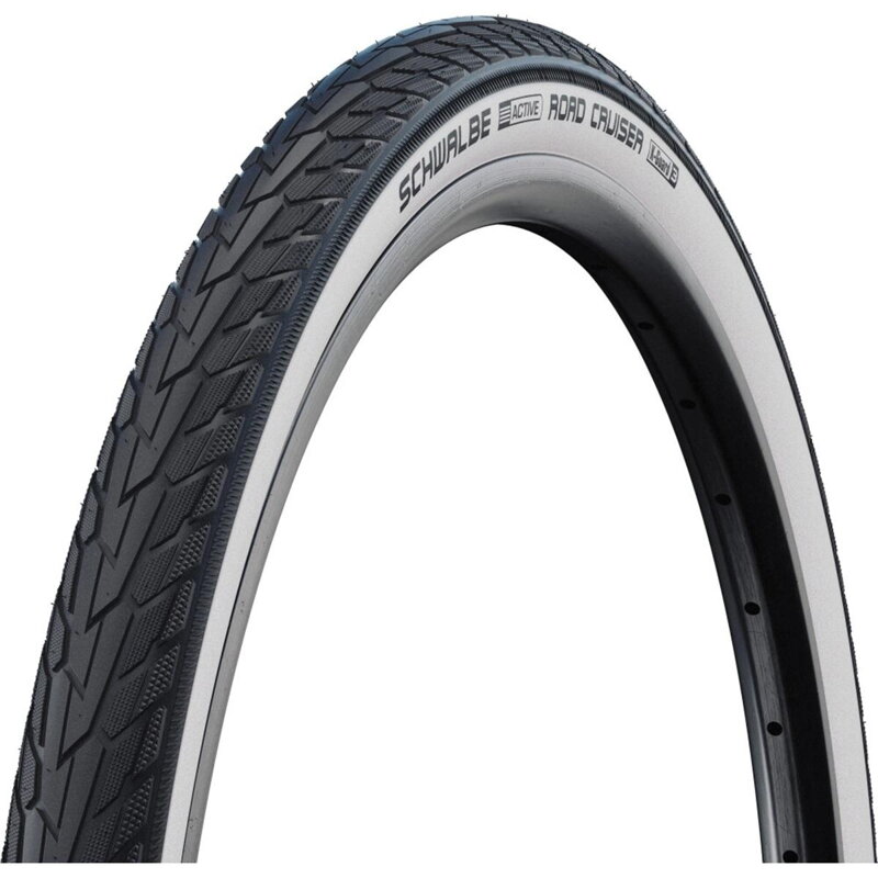 SCHWALBE Pneumatico ROAD CRUISER (37-622) 28x1.40 700x35C Active 50EPI K-Guard 625g Bianco lato Verde