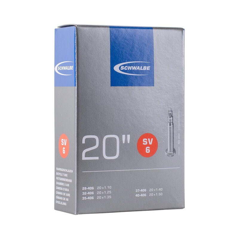 Camera d'aria SCHWALBE SV6 20x1.1/1.50 FV 40mm (28/40-406) 95g