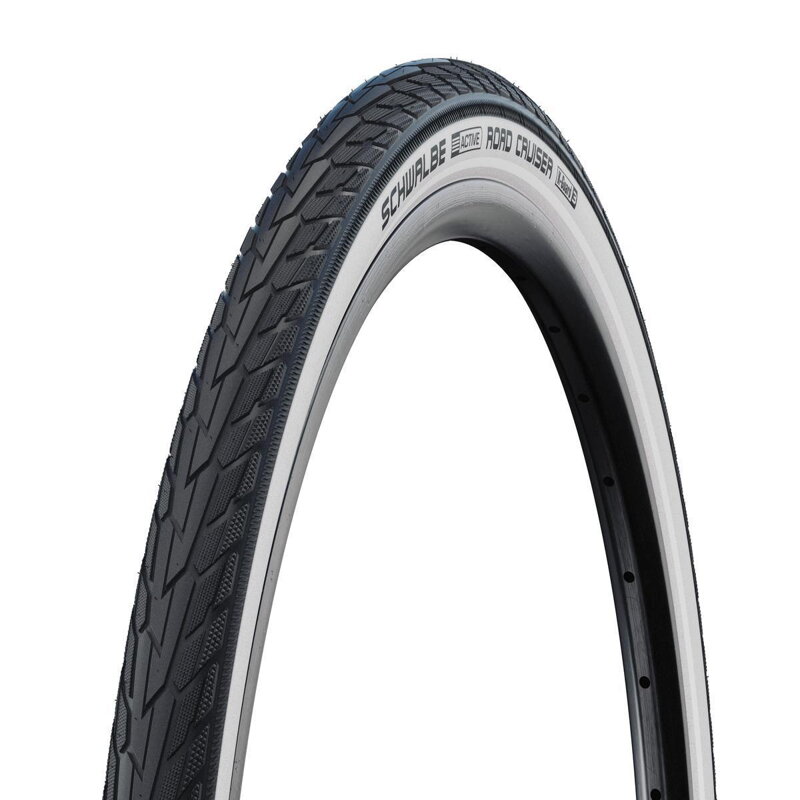 Pneumatico SCHWALBE ROAD CRUISER (42-622) 28x1.60 700x40C Active 50EPI K-Guard 705g Bianco side reflex Verde