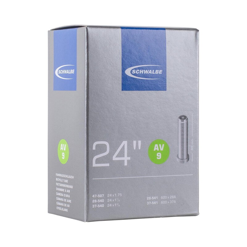 Camera d'aria SCHWALBE AV9 24x1 1/8/1.75 40mm (28/47-507/541) 130g