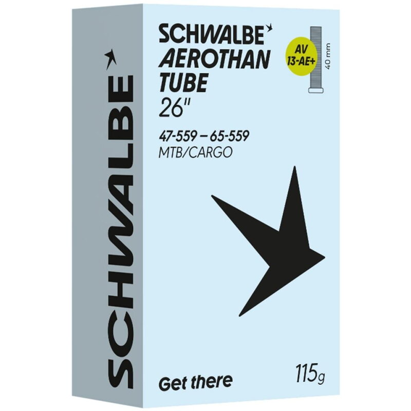 SCHWALBE Duša AV13-AE+ (47/65-559) 26x1.85–2.60 AV 40mm Aerothan 115g