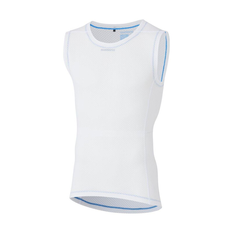 SHIMANO Maglia senza maniche MESH BASE LAYER bianca 