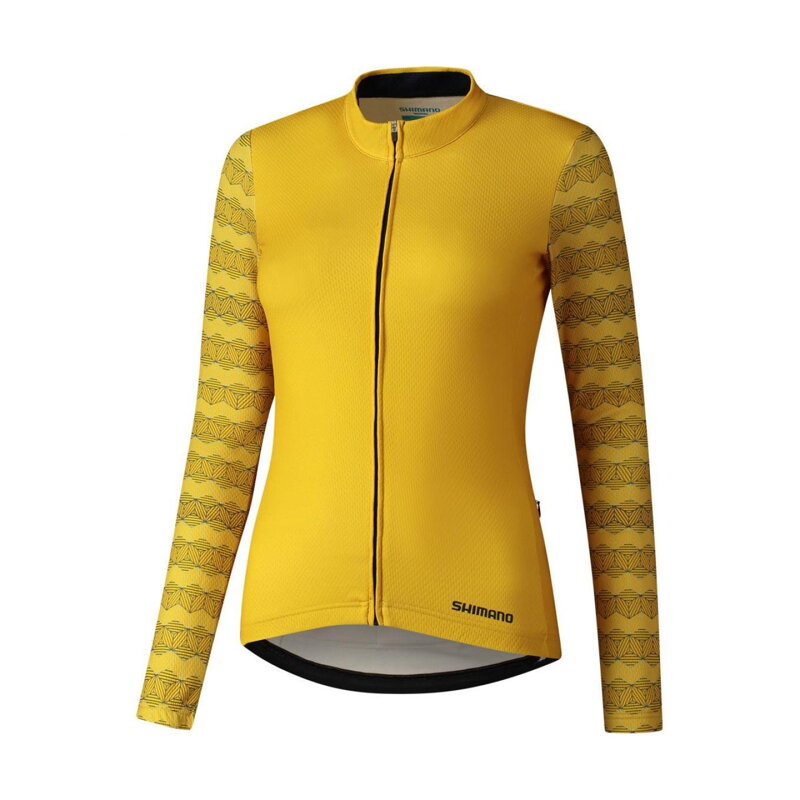 Maglia da donna KAEDE PRINTED LONG di colore giallo Maglia da donna KAEDE PRINTED LONG di colore giallo